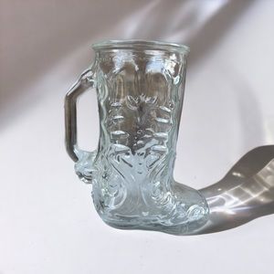 Glass Cowboy Boot Mug